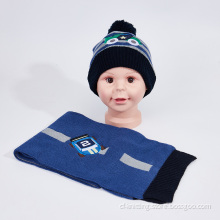 Kids' thermal knit hat scarf set for winter